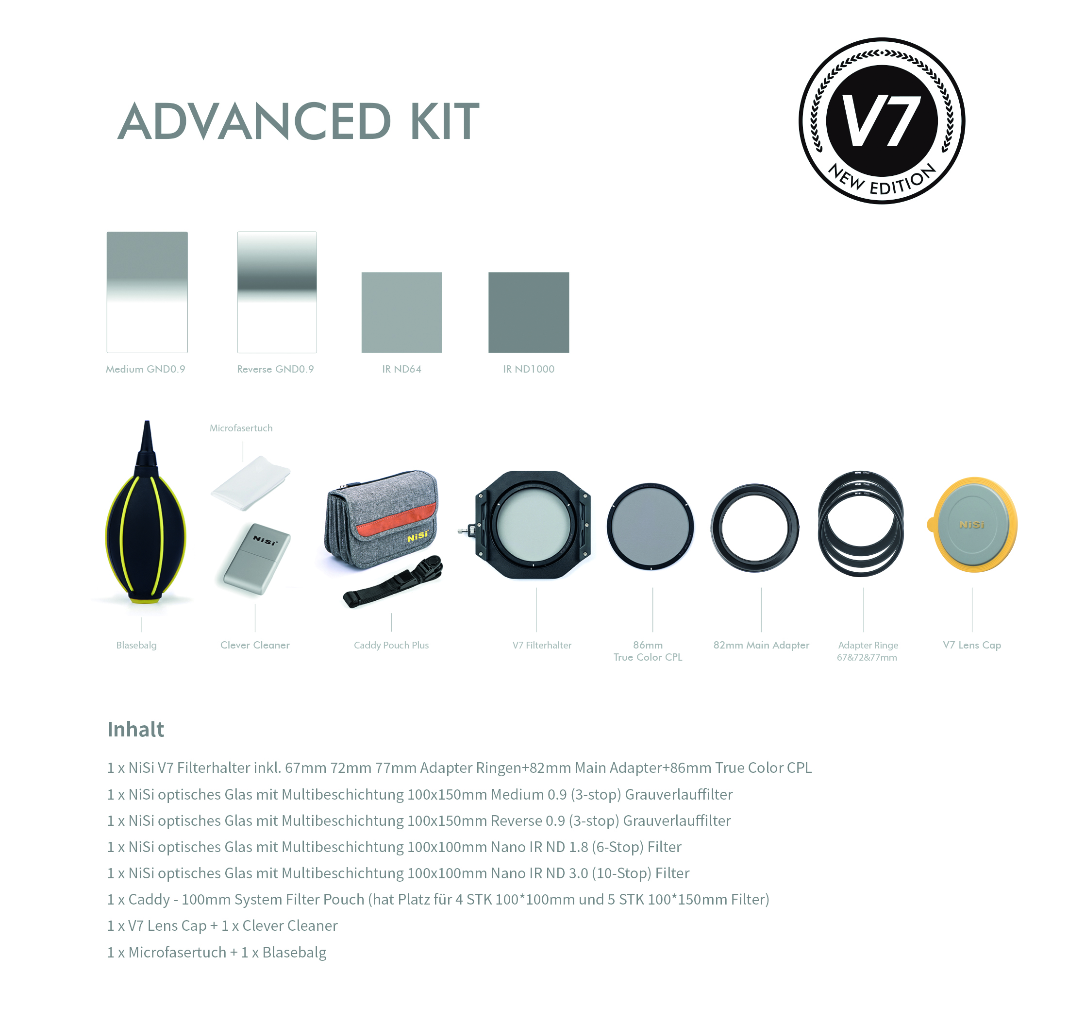V7 Advanced Kit Inhalt