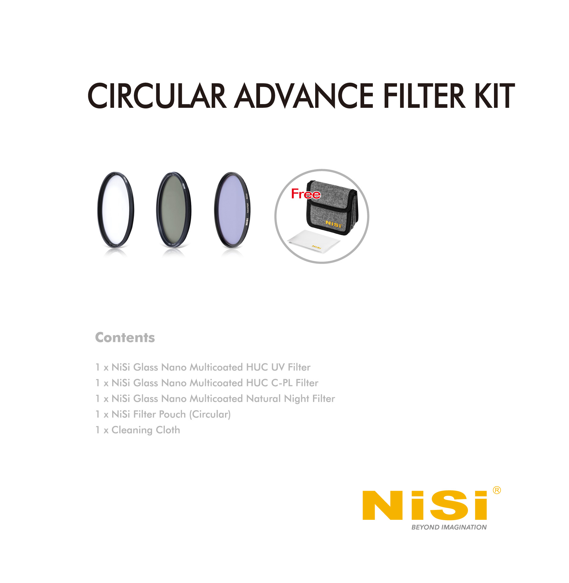 NiSi Circular Advance Kit Schraubfilter Kit Inhalt
